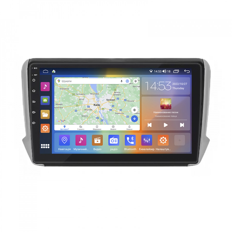Штатная магнитола Lesko для Peugeot 2008 I 2013-2016 экран 10" 2/32Gb CarPlay 4G Wi-Fi GPS Prime
