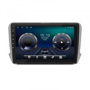 Штатная магнитола Lesko для Peugeot 2008 I Рестайлинг 2016-2019 экран 10" 4/32Gb 4G Wi-Fi GPS Top