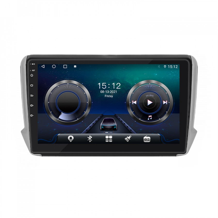 Штатная магнитола Lesko для Peugeot 2008 I Рестайлинг 2016-2019 экран 10" 4/32Gb 4G Wi-Fi GPS Top