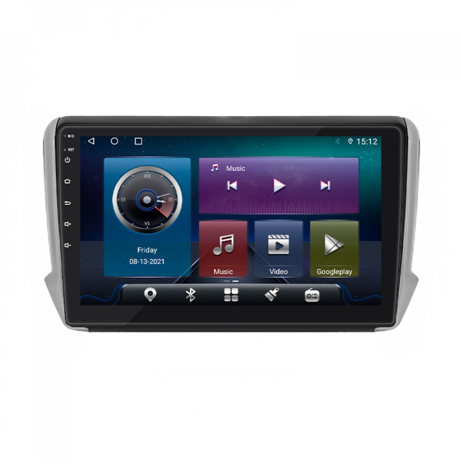 Штатная магнитола Lesko для Peugeot 2008 I Рестайлинг 2016-2019 экран 10" 4/64Gb 4G Wi-Fi GPS Top