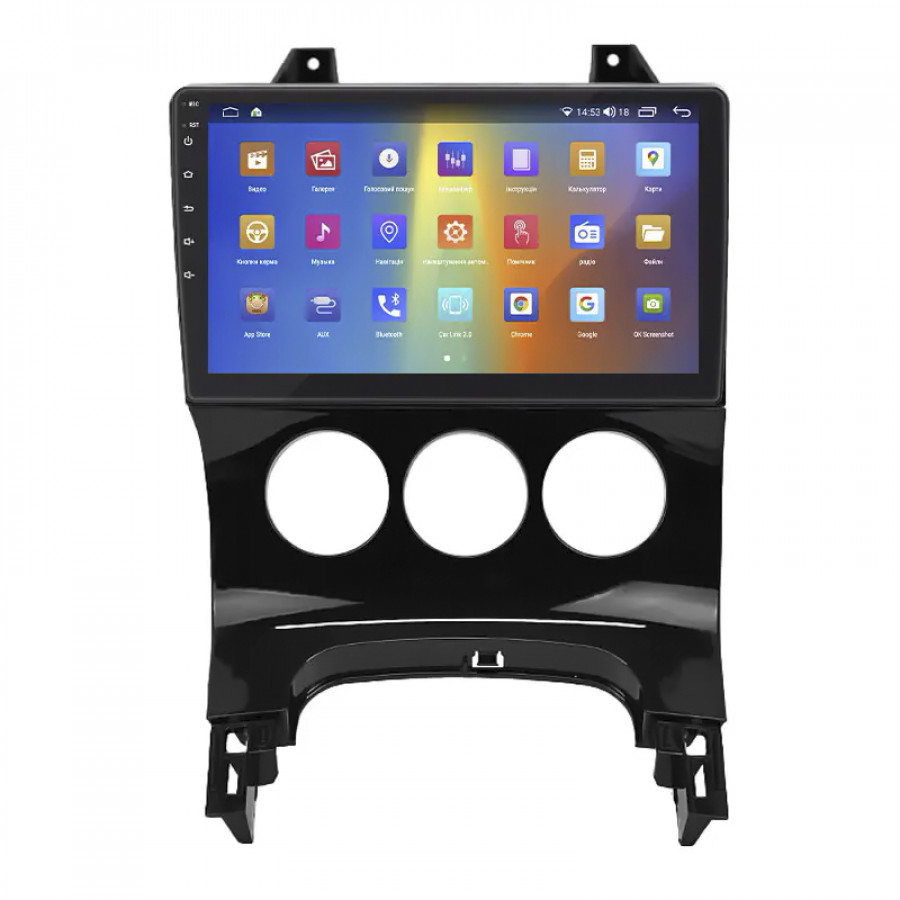 Штатная магнитола Lesko для Peugeot 3008 I 2009-2013 экран 9" 2/32Gb CarPlay 4G Wi-Fi GPS Prime