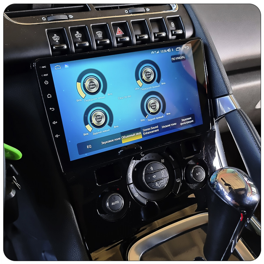 Штатная магнитола Lesko для Peugeot 3008 I Рестайлинг 2013-2016 экран 9" 6/128Gb 4G Wi-Fi GPS Top