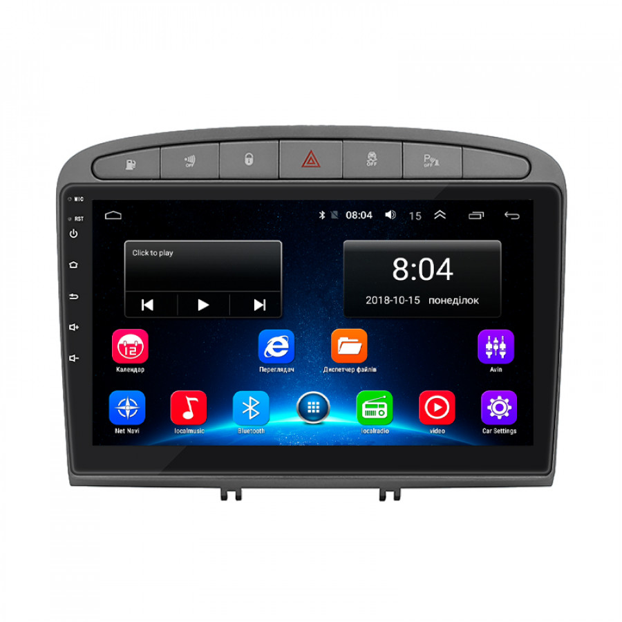 Штатная магнитола Lesko для Peugeot 308 I Рестайлинг 2011-2015 экран 9" 2/32Gb Wi-Fi GPS Base