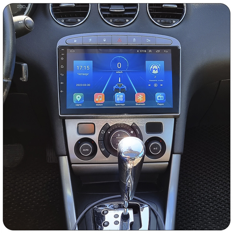Штатная магнитола Lesko для Peugeot 308 I Рестайлинг 2011-2015 экран 9" 2/32Gb Wi-Fi GPS Base