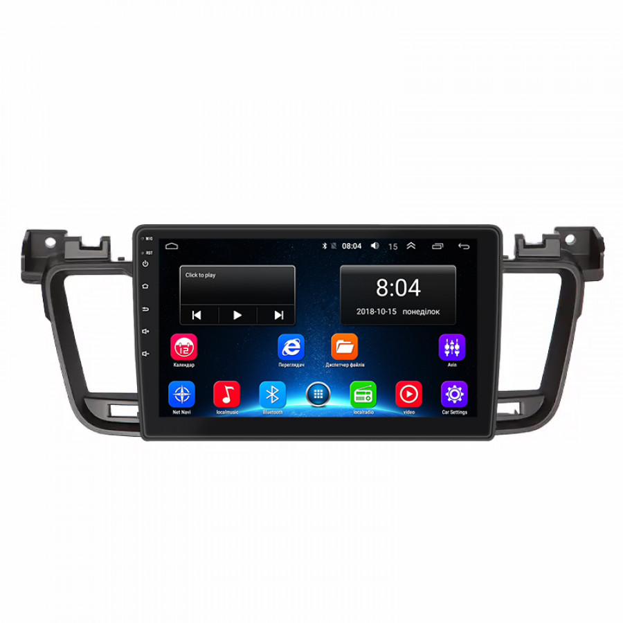 Штатная магнитола Lesko для Peugeot 508 I Рестайлинг 2014-2018 экран 9" 2/32Gb Wi-Fi GPS Base