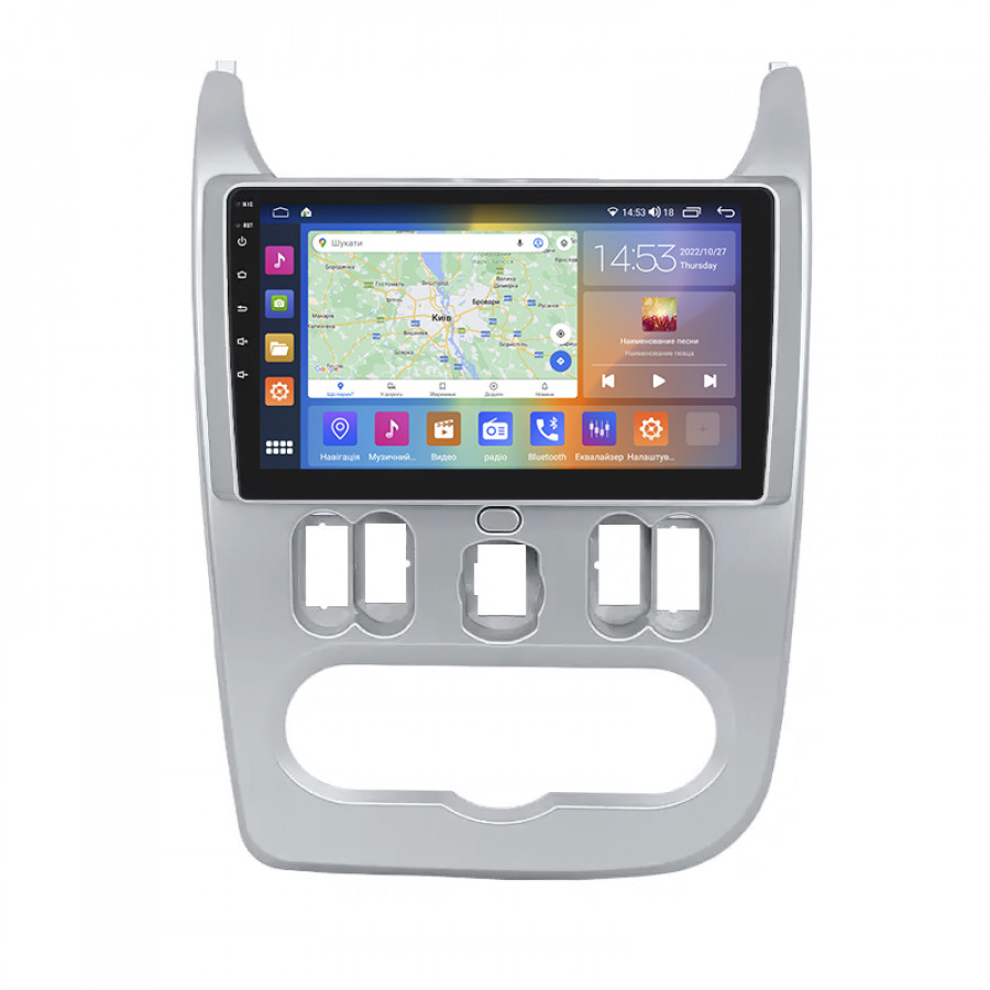 Штатная магнитола Lesko для Renault Logan I Рестайлинг 2009-2015 экран 9" 4/64Gb CarPlay 4G Wi-Fi GPS Prime