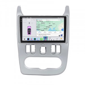 Штатная магнитола Lesko для Renault Sandero I 2009-2014 экран 9" 4/64 QLED CarPlay 4G Wi-Fi GPS 360 Prime