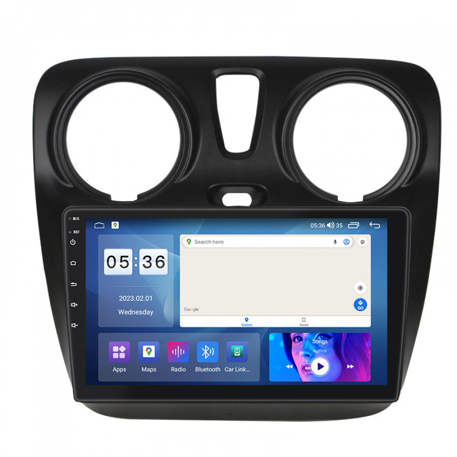 Штатная магнитола Lesko для Renault Sandero II ver 3 2013-2018 экран 9" 2/32Gb CarPlay 4G Wi-Fi GPS Prime