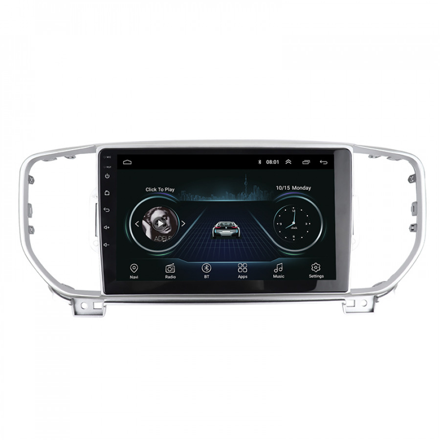 Переходная рамка Kia Sportage 4 2015-2018 9" (TK 0033) Silver
