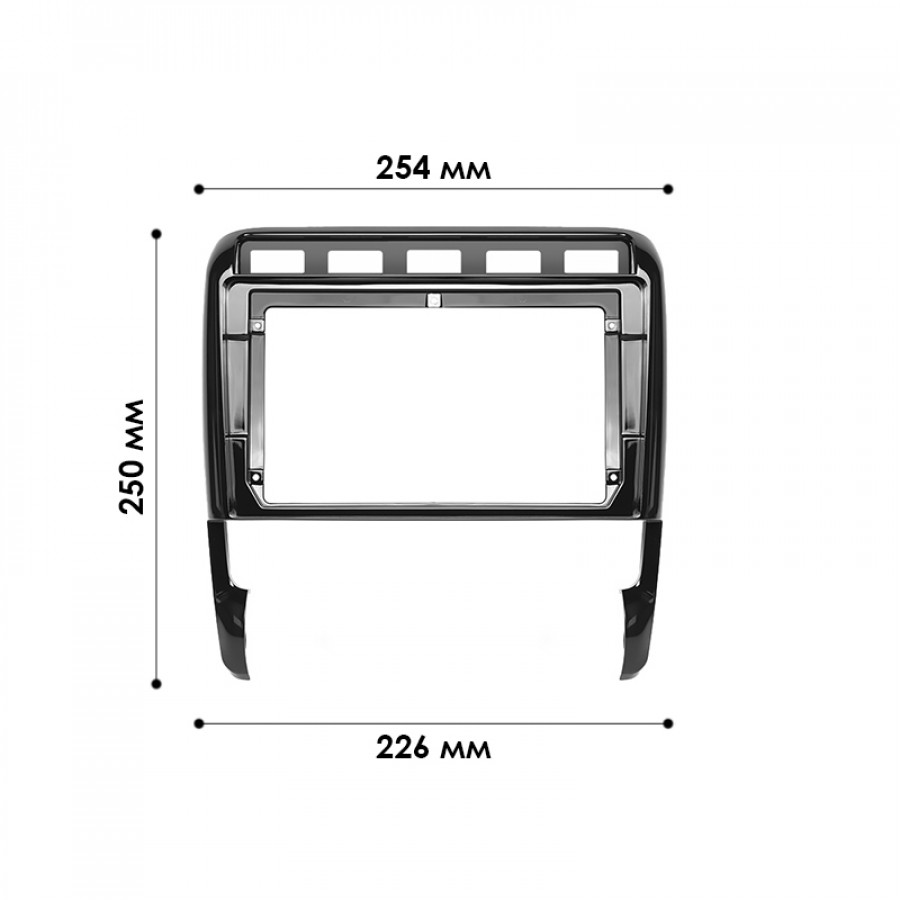 Переходная рамка Porsche Cayenne Turbo 2002-2010 (7018) 9"