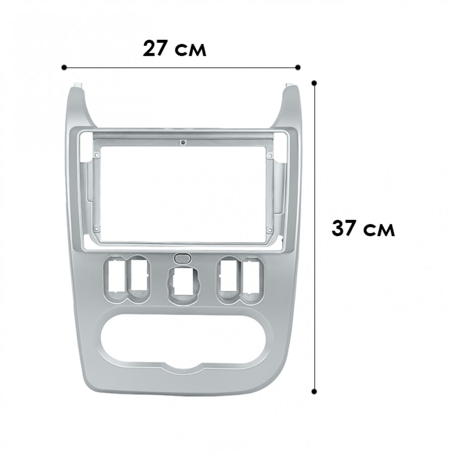 Переходная рамка Renault Dacia Logan 2009-2013 Sandero 2007-2011 Nissan NP200 2009+ Dacia Duster 2010-2013 (RE 021N) 7179 9" Silver