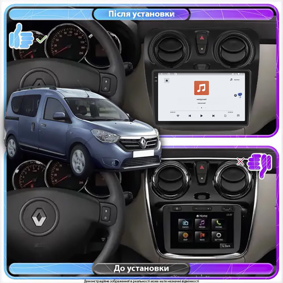 Штатная магнитола Lesko для Kia Cerato I ver 2 2004-2008 экран 9" 4/64 QLED CarPlay 4G Wi-Fi GPS 360 Prime