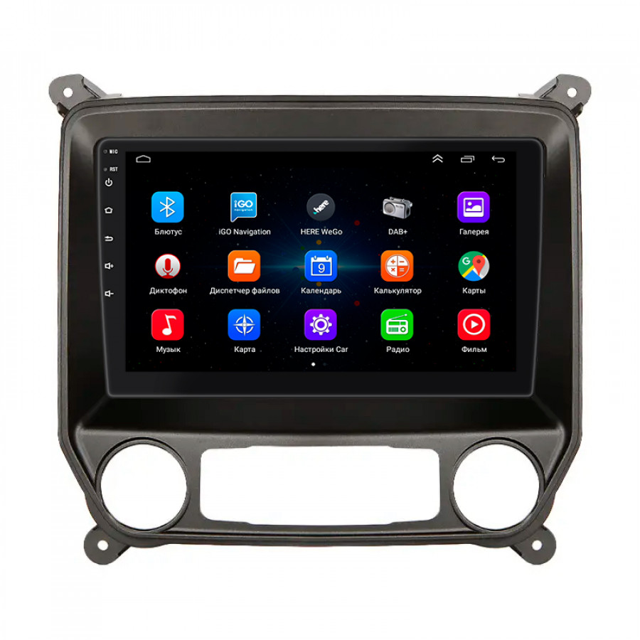 Штатная магнитола Lesko для Chevrolet Silverado III (K2XX) Рестайлинг 2015-2019 экран 10" 1/16Gb Wi-Fi GPS Base