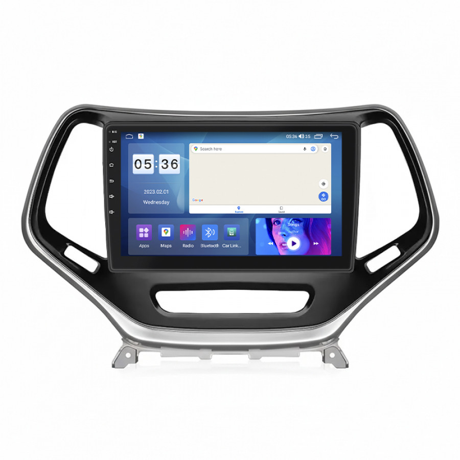Штатная магнитола Lesko для Jeep Cherokee V (KL) Рестайлинг 2018-н.в экран 10" 2/32Gb CarPlay 4G Wi-Fi GPS Prime