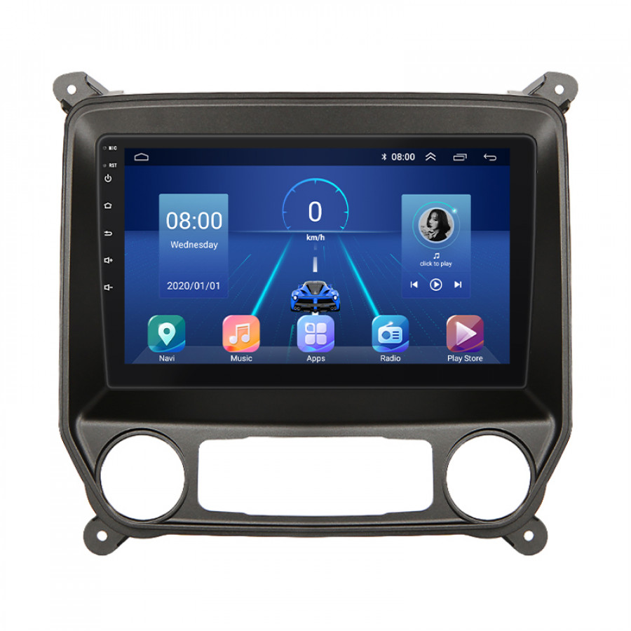 Штатная магнитола Lesko для Chevrolet Silverado III (K2XX) Рестайлинг 2015-2019 экран 10" 4/32Gb 4G Wi-Fi GPS Top
