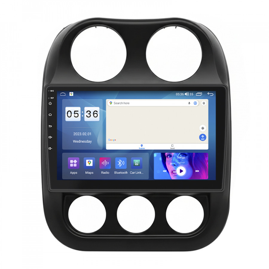 Штатная магнитола Lesko для Jeep Patriot  2007-2016 экран 10" 4/64Gb CarPlay 4G Wi-Fi GPS Prime