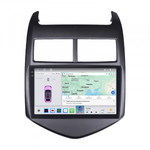 Штатная магнитола Lesko для Chevrolet Sonic I 2011-2016 экран 9" 4/64 QLED CarPlay 4G Wi-Fi GPS 360 Prime