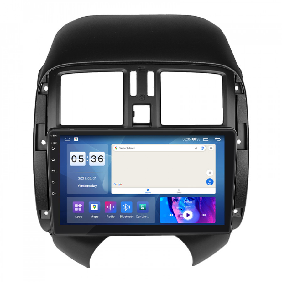 Штатная магнитола Lesko для Nissan Almera III (G15) 2012-2018 экран 9" 2/32Gb CarPlay 4G Wi-Fi GPS Prime
