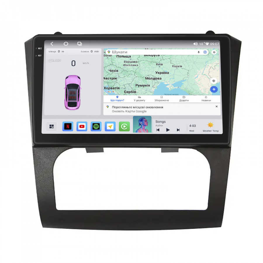 Штатная магнитола Lesko для Nissan Altima IV (L32) 2006-2009 экран 9" 4/64 QLED CarPlay 4G Wi-Fi GPS 360 Prime