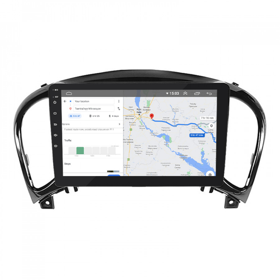 Штатная магнитола Lesko для Nissan Juke I Рестайлинг 2014-2019 экран 9" 2/32Gb Wi-Fi GPS Base