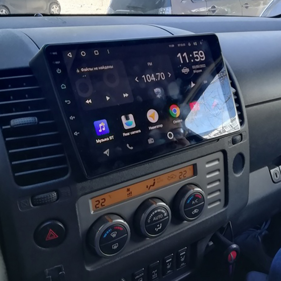 Штатная магнитола Lesko для Nissan Navara (Frontier) III (D40) ver 2 2005-2010 экран 9" 4/64Gb 4G Wi-Fi GPS Top
