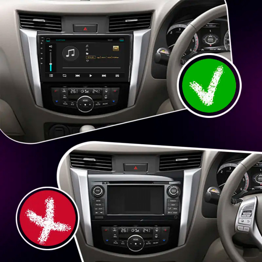 Штатная магнитола Lesko для Nissan Navara (Frontier) IV (D23) 2014-2016 экран 10" 4/64Gb CarPlay 4G Wi-Fi GPS Prime