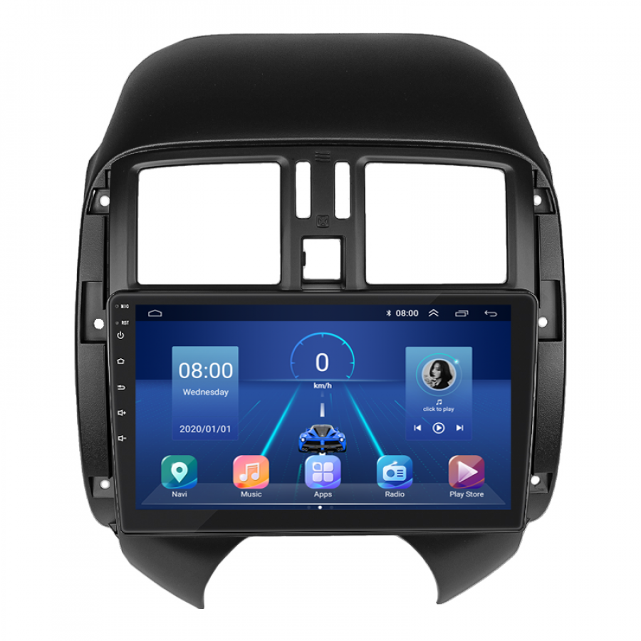 Штатная магнитола Lesko для Nissan Versa II 2012-2014 экран 9" 4/64Gb 4G Wi-Fi GPS Top