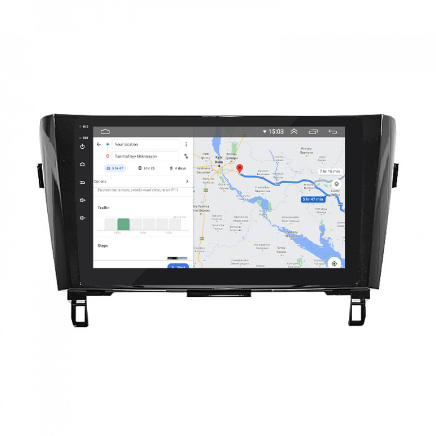 Штатная магнитола Lesko для Nissan X-Trail III 2013-2019 экран 10" 4/64Gb 4G Wi-Fi GPS Top