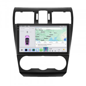 Штатная магнитола Lesko для Subaru Impreza IV 2011-2015 экран 9" 4/64 QLED CarPlay 4G Wi-Fi GPS 360 Prime