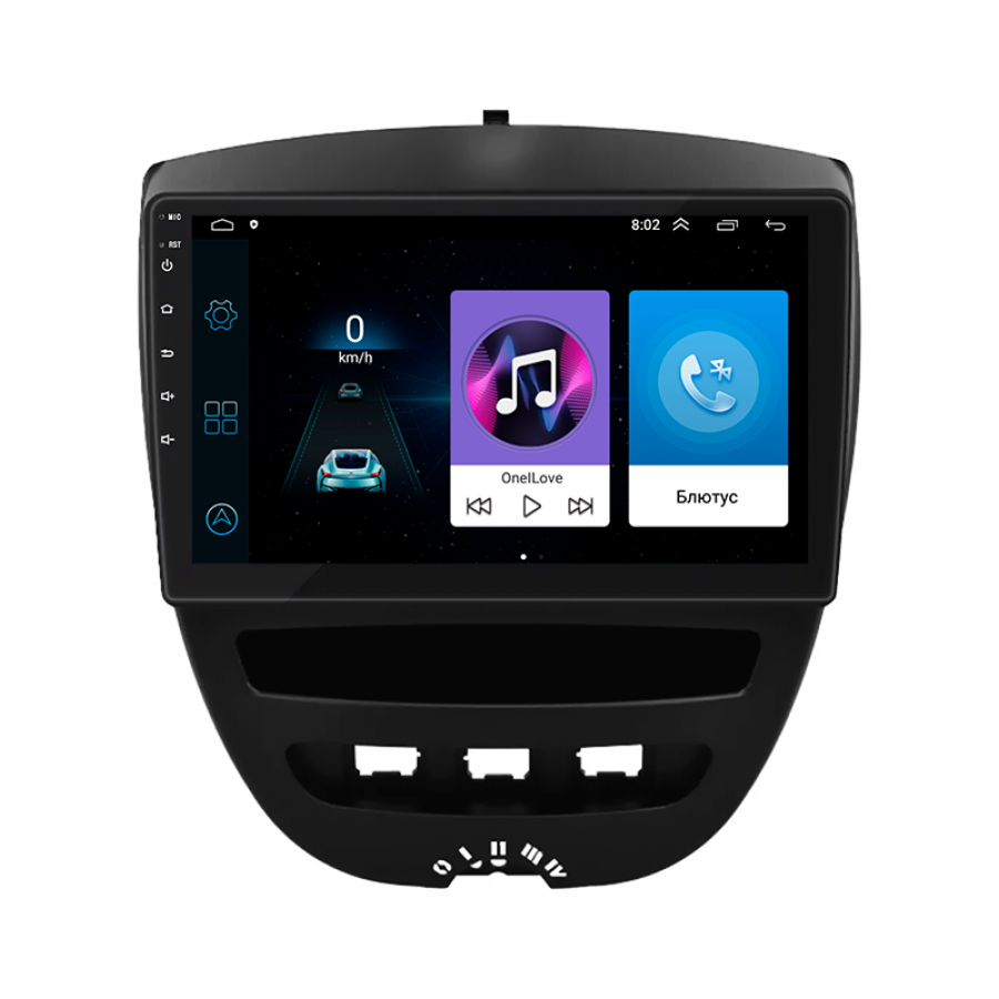 Штатная магнитола Lesko для Toyota Aygo I Рестайлинг 2 2012-2014 экран 10" 1/16Gb Wi-Fi GPS Base