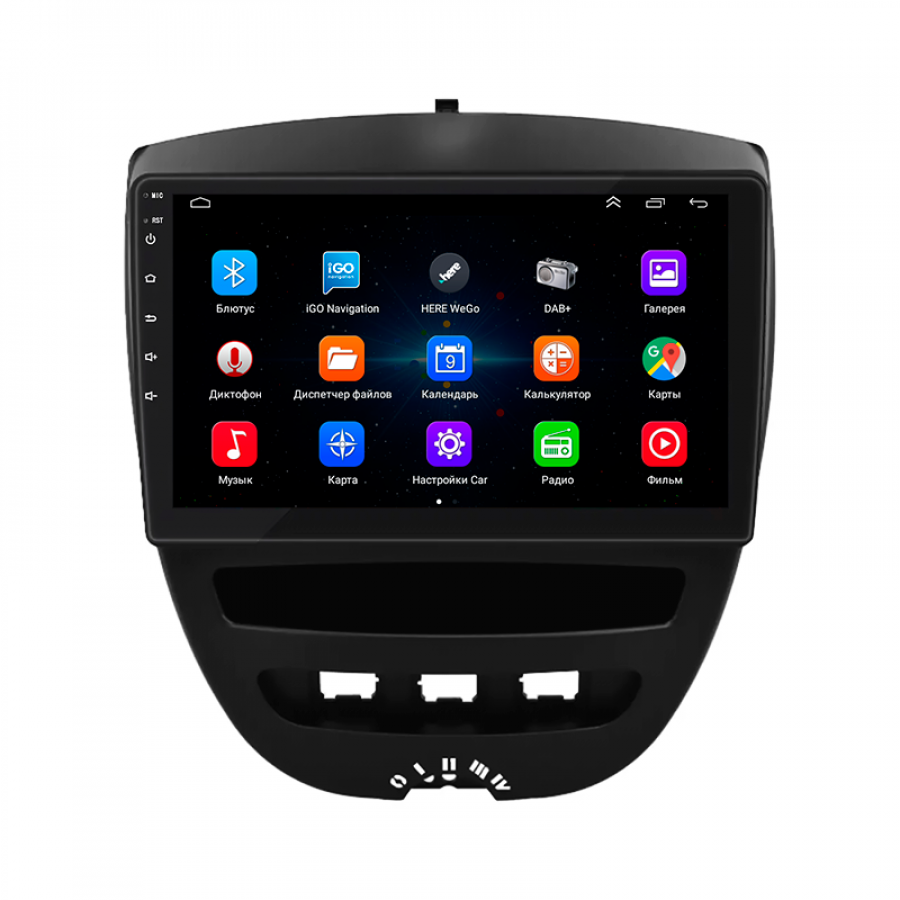 Штатная магнитола Lesko для Toyota Aygo I Рестайлинг 2009-2012 экран 10" 1/16Gb Wi-Fi GPS Base