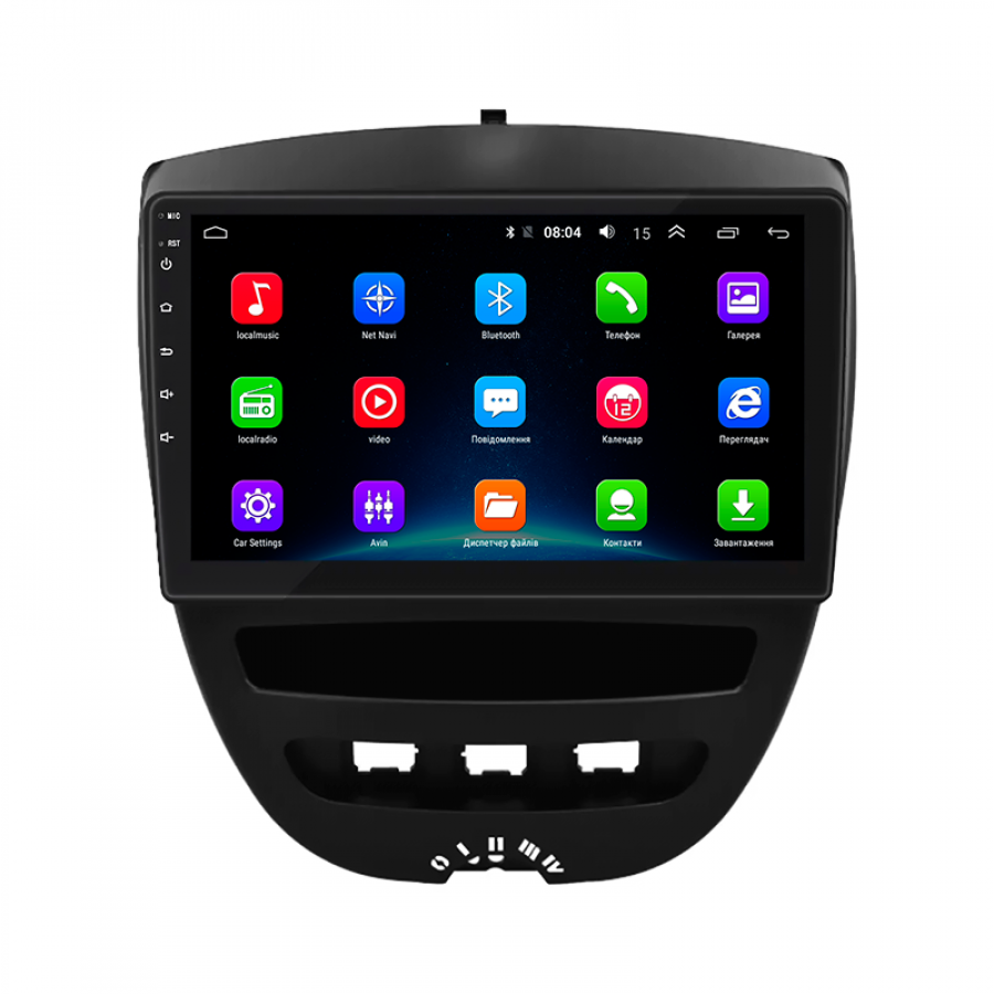 Штатная магнитола Lesko для Toyota Aygo I Рестайлинг 2009-2012 экран 10" 2/32Gb Wi-Fi GPS Base