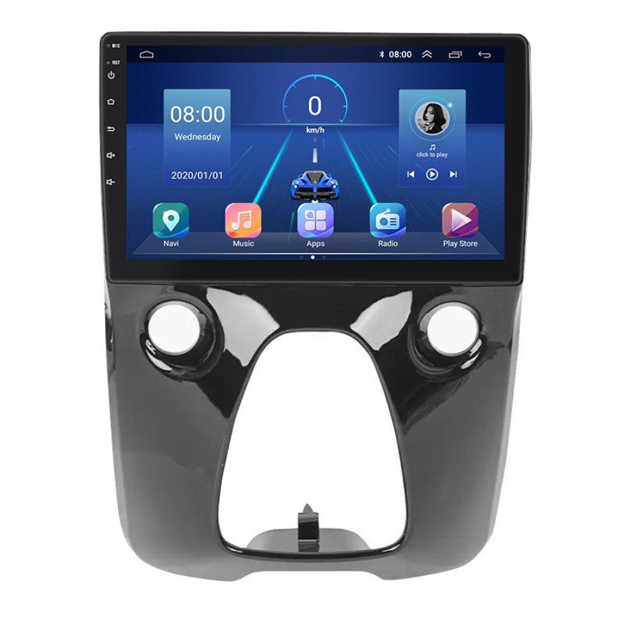 Штатная магнитола Lesko для Toyota Aygo II 2014-2018 экран 10" 2/32Gb 4G Wi-Fi GPS Top