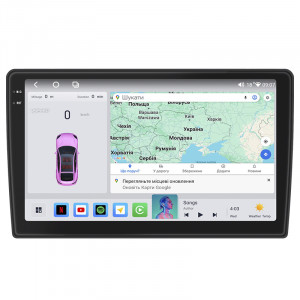 Штатная магнитола Lesko для Volkswagen Eos I Рестайлинг 2010-2015 экран 10" 4/64 QLED CarPlay 4G Wi-Fi GPS 360 Prime