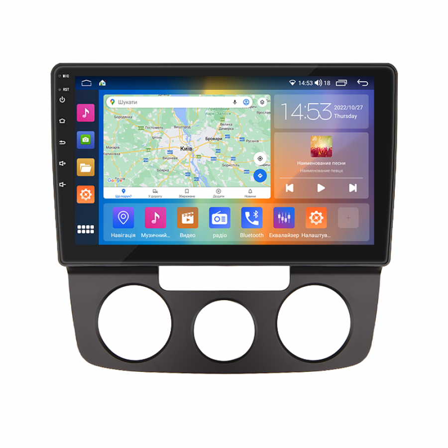 Штатная магнитола Lesko для Volkswagen Jetta V 2005-2011 экран 10" 4/64Gb CarPlay 4G Wi-Fi GPS Prime