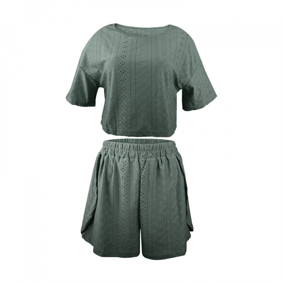 Женский комплект для дома и сна SM24107A футболка и шорты женская пижама Green M