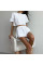 Женский комплект для дома и сна SM24107A футболка и шорты женская пижама White XL