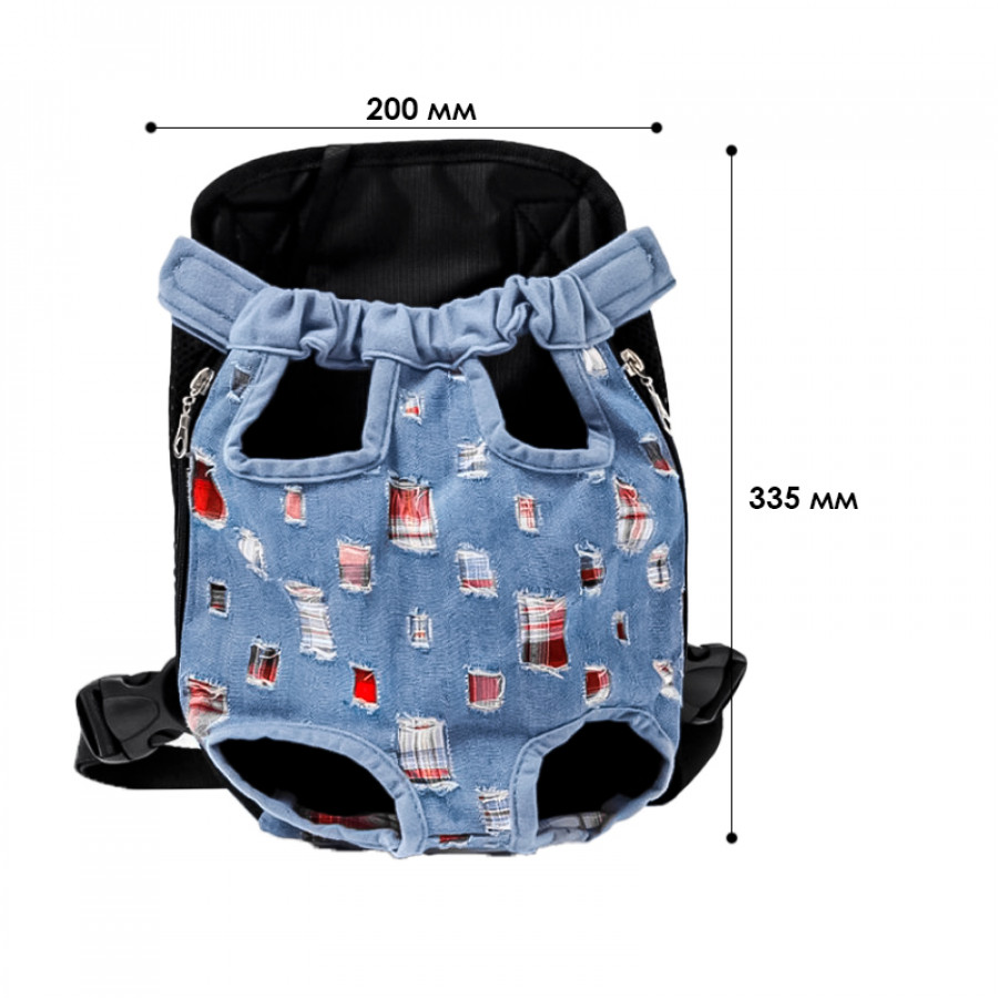 Рюкзак- кенгуру для животных DT834 Jeans ragged M