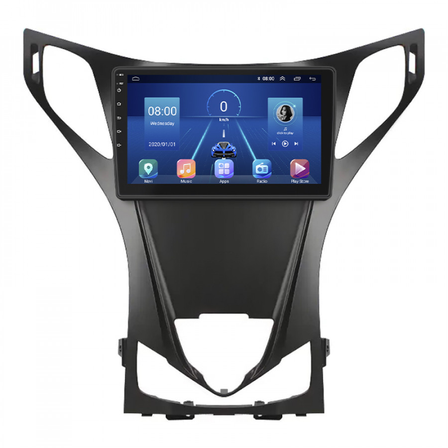 Штатная магнитола Lesko для Hyundai Grandeur V 2011-2014 экран 9" 4/64Gb 4G Wi-Fi GPS Top