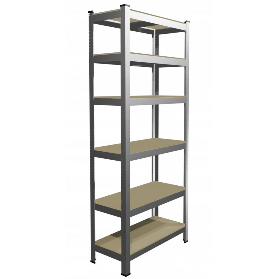 Стелаж металевий 222x110x50, 6 полиць (сірий)