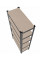Стелаж металевий 222x110x50, 6 полиць (сірий)