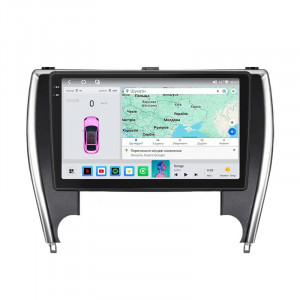 Штатная магнитола Lesko для Toyota Camry (USA) VII (XV50) Рестайлинг 2015-2017 экран 10" 4/64 QLED CarPlay 4G Wi-Fi GPS 360 Prime