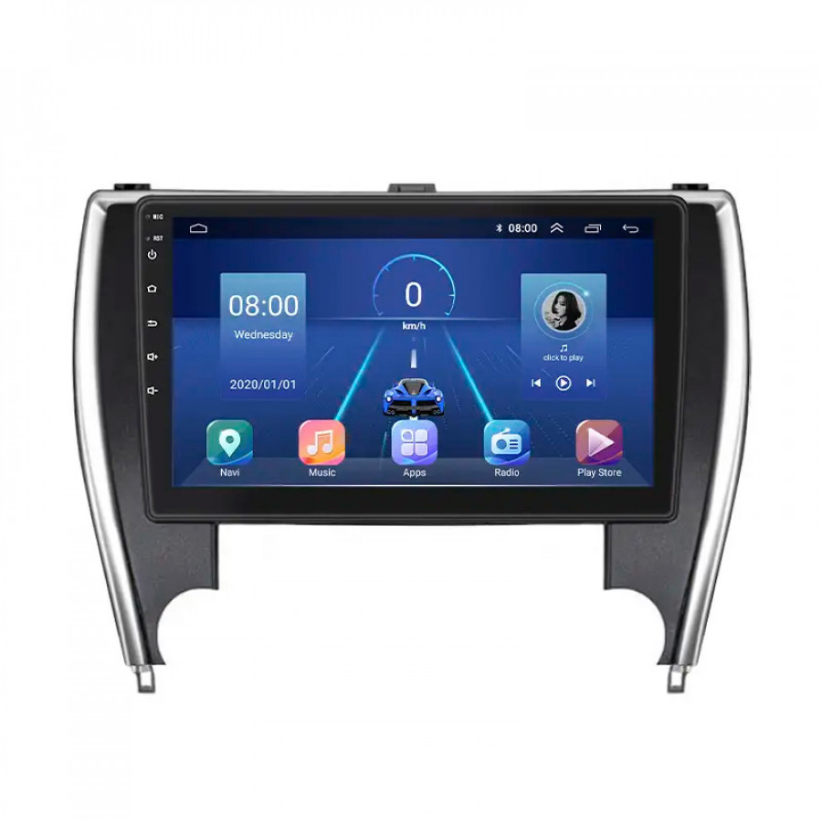 Штатная магнитола Lesko для Toyota Camry (USA) VII (XV50) Рестайлинг 2015-2017 экран 10" 2/32Gb 4G Wi-Fi GPS Top