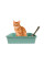 Туалет для кошек с лопаткой Taotaopets 263303-2 кошачий лоток Mint Green