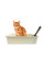Туалет для кошек с лопаткой Taotaopets 263303-2 кошачий лоток Yellow