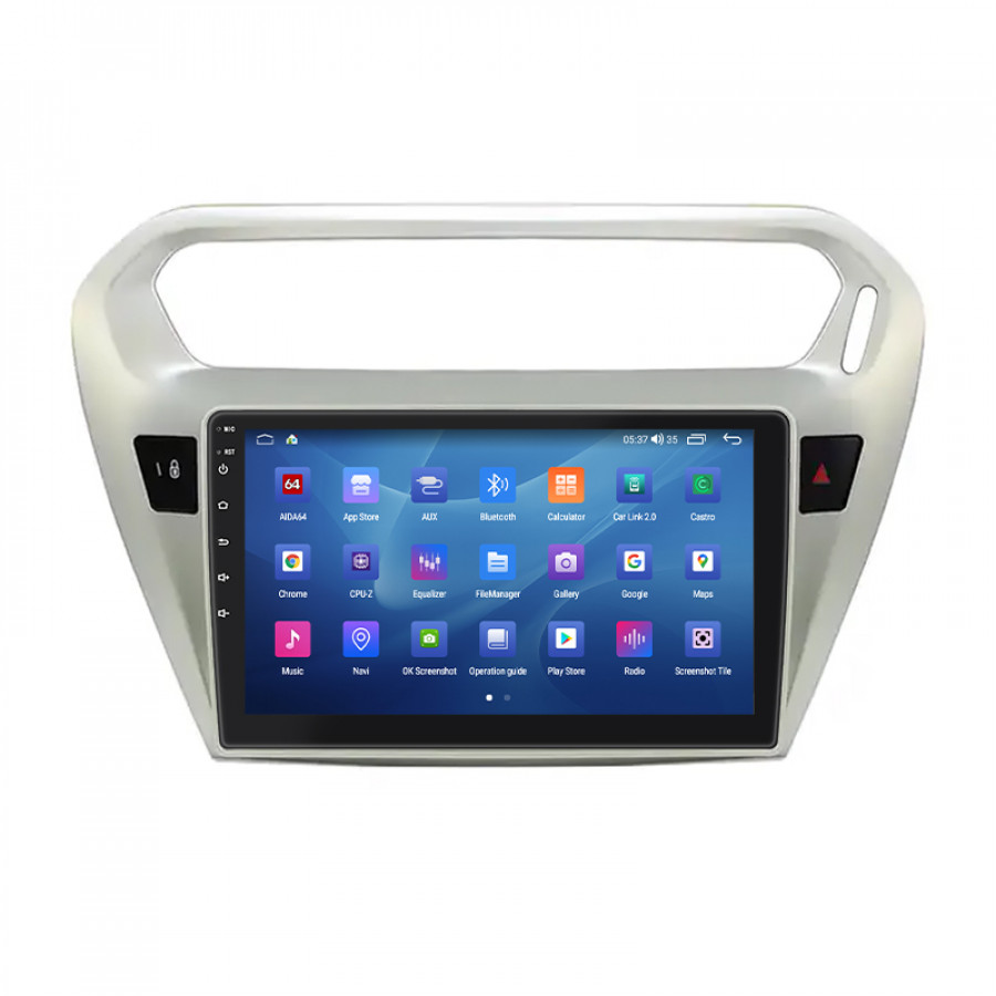 Штатная магнитола Lesko для Citroen C-Elysee I Рестайлинг 2016-н.в. экран 9" 2/32Gb CarPlay 4G Wi-Fi GPS Prime