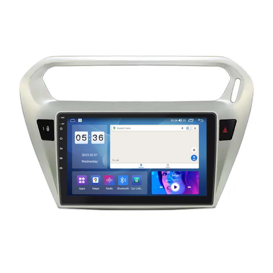 Штатная магнитола Lesko для Citroen C-Elysee I Рестайлинг 2016-н.в. экран 9" 4/64Gb CarPlay 4G Wi-Fi GPS Prime