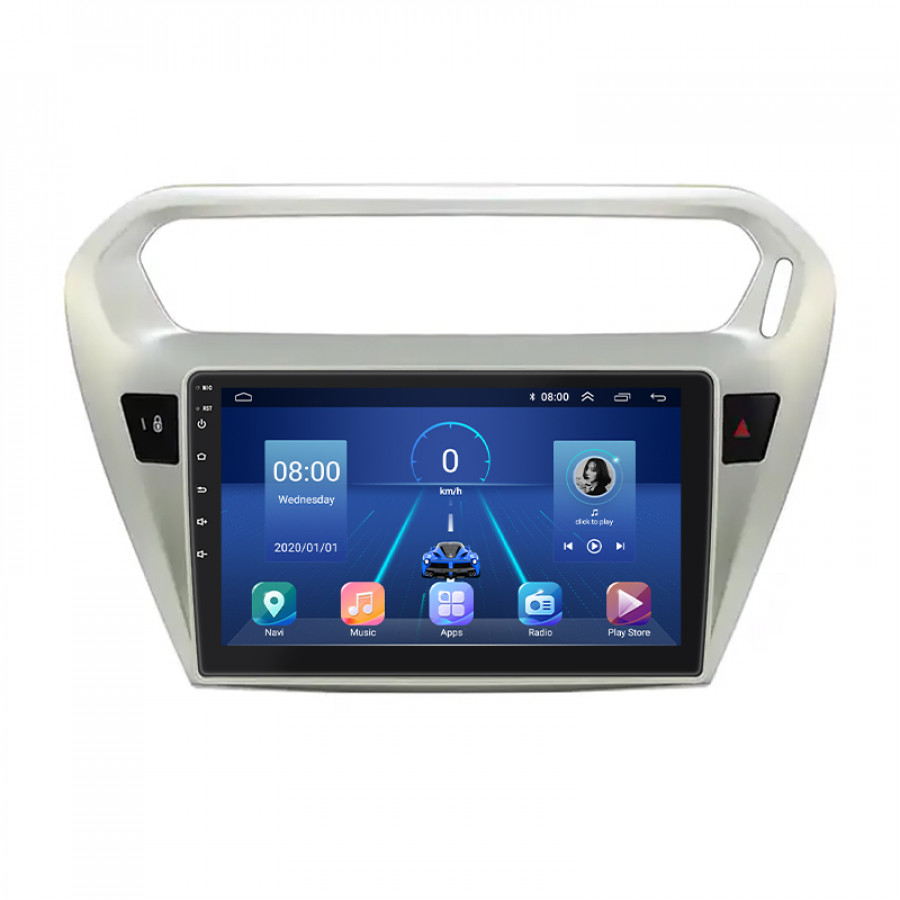 Штатная магнитола Lesko для Citroen C-Elysee I Рестайлинг 2016-н.в. экран 9" 2/32Gb 4G Wi-Fi GPS Top
