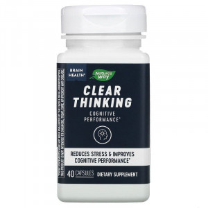 Здоров'я мозку, Clear Thinking, Nature's Way, ясність мислення, 40 капсул