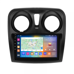 Штатная магнитола Lesko для Dacia Dokker I 2012-2017 экран 9" 4/64Gb CarPlay 4G Wi-Fi GPS Prime